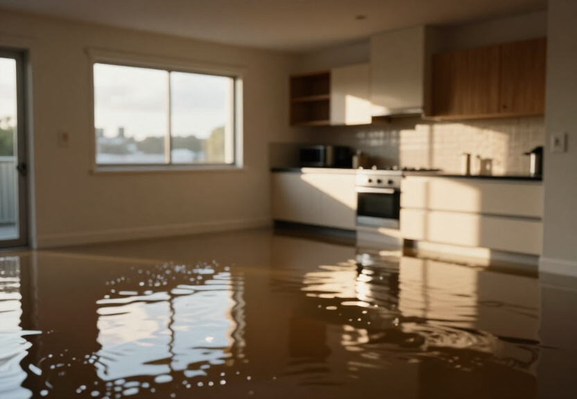 Sewage backup in Prairiewood bathroom before cleanup
